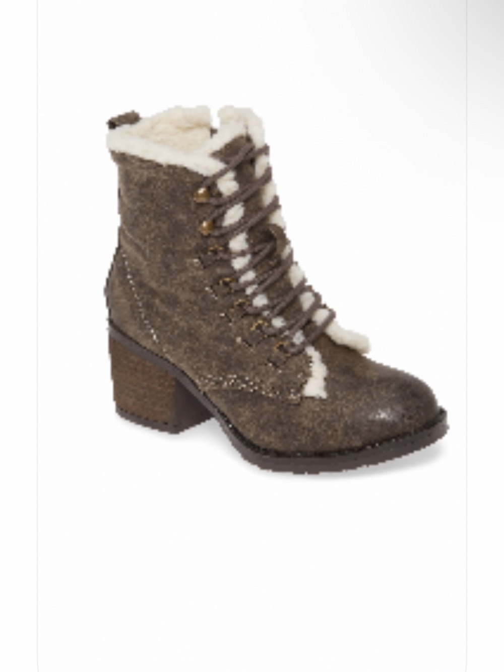 Nordstrom Mia Sherpa Lace-Up Boot